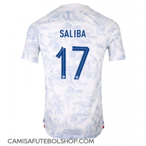 Camisa de time de futebol França William Saliba #17 Replicas 2º Equipamento Mundo 2022 Manga Curta